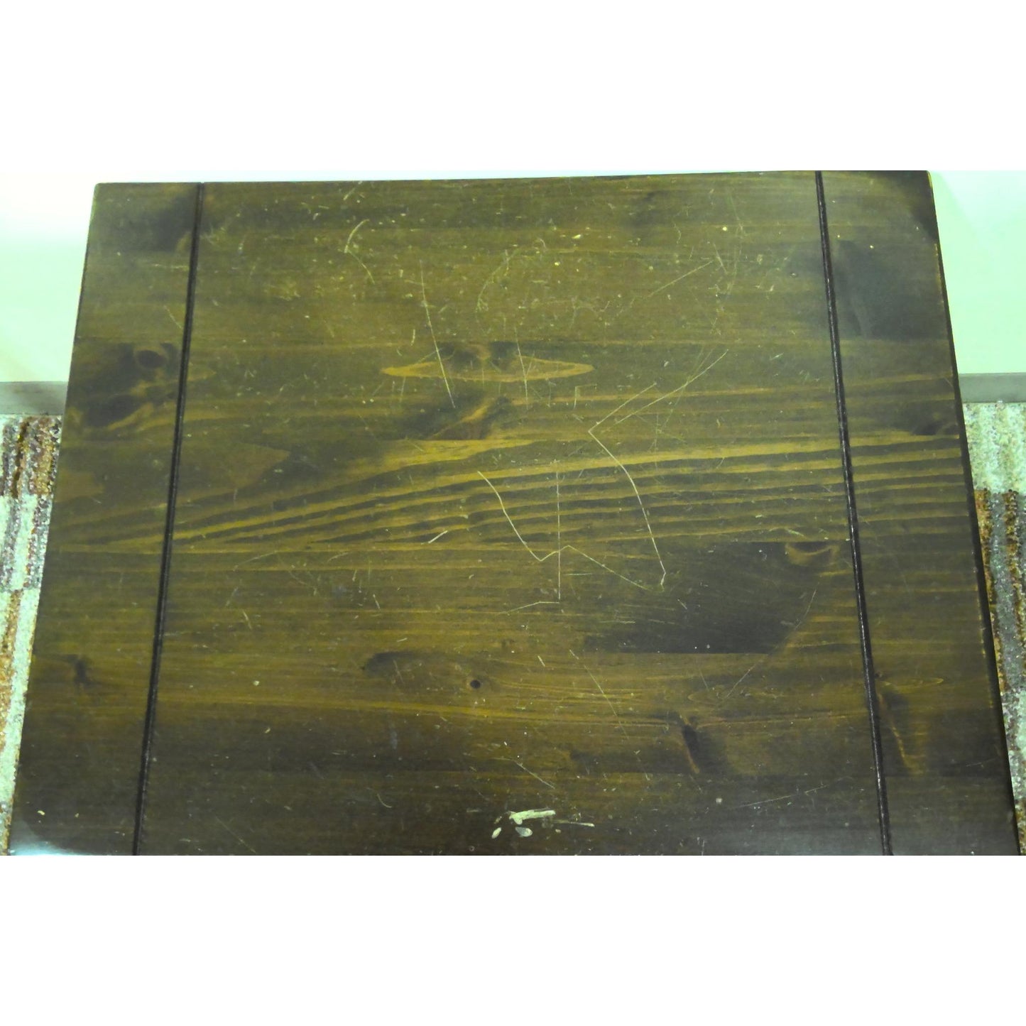 Mahogany End Table with Magazine Rack