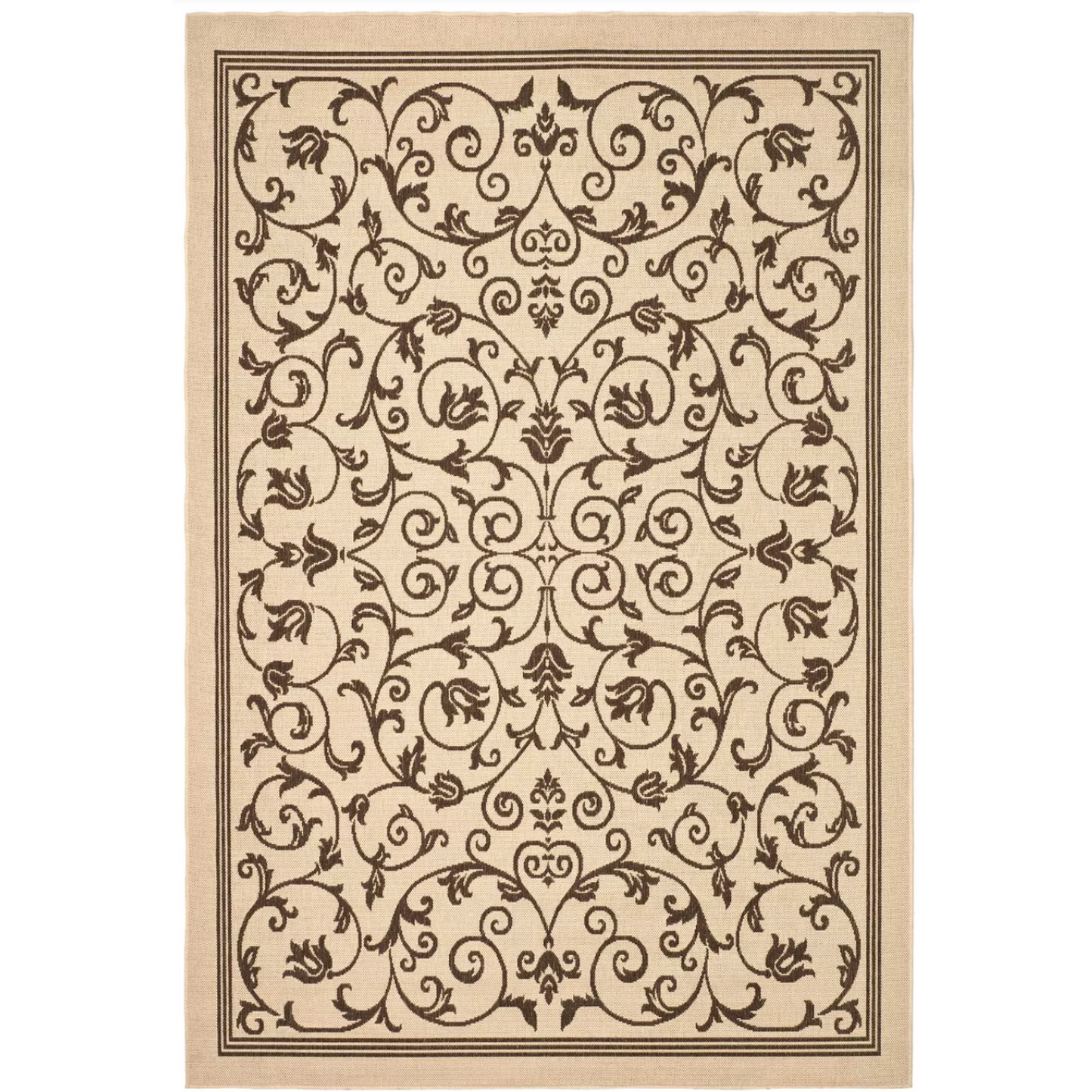9' x 12' Heirloom Gate-Patterned Outdoor Rug