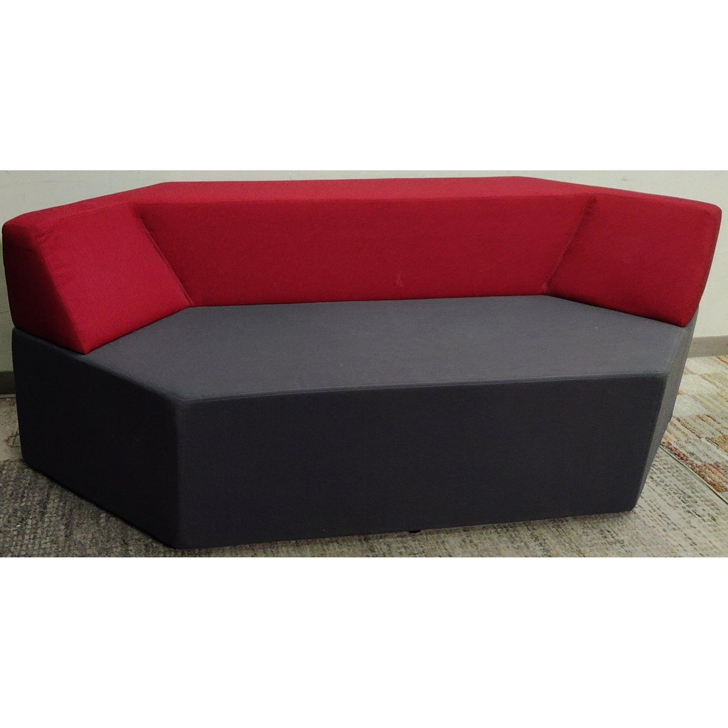 82" Red and Gray Sofa