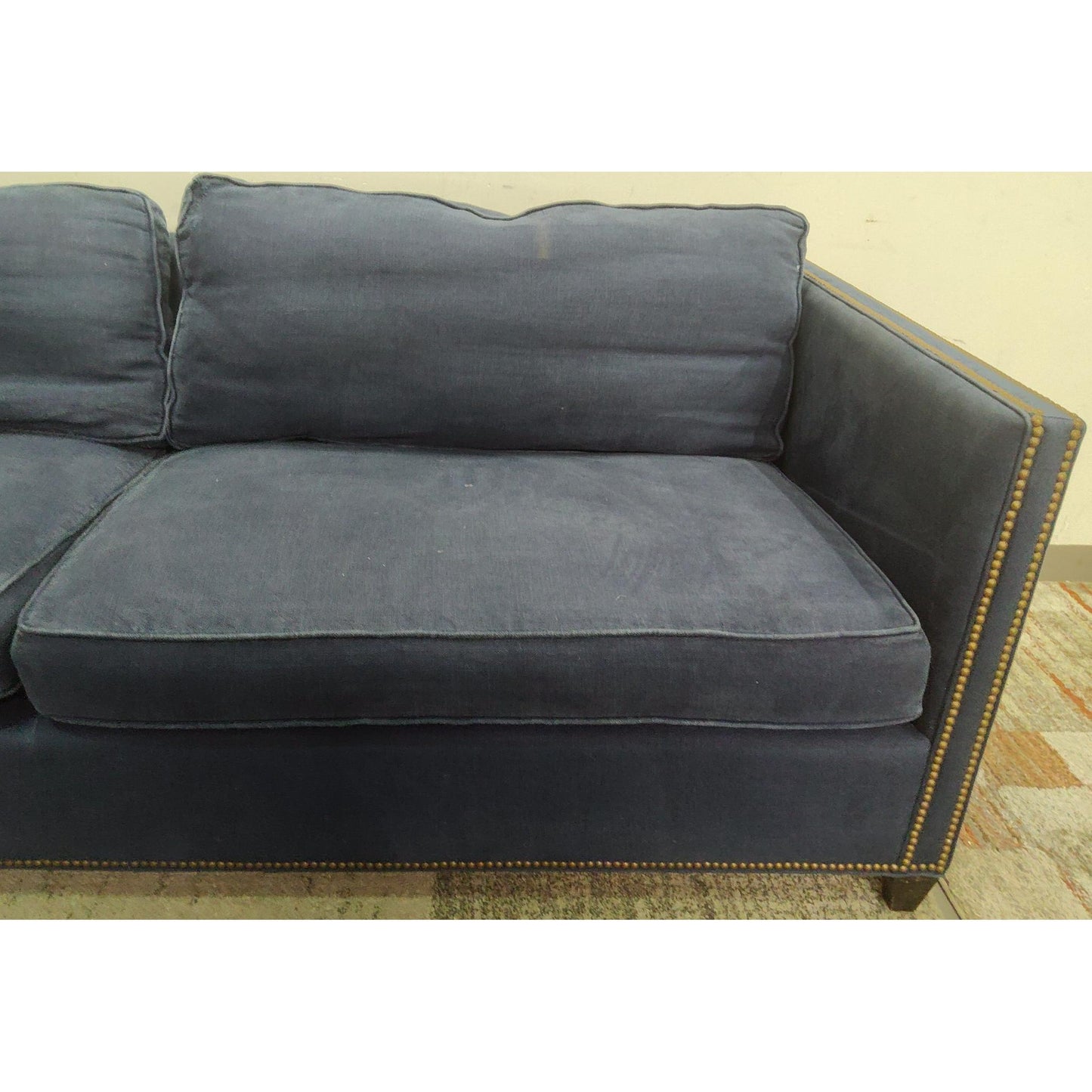 86" Blue Sofa