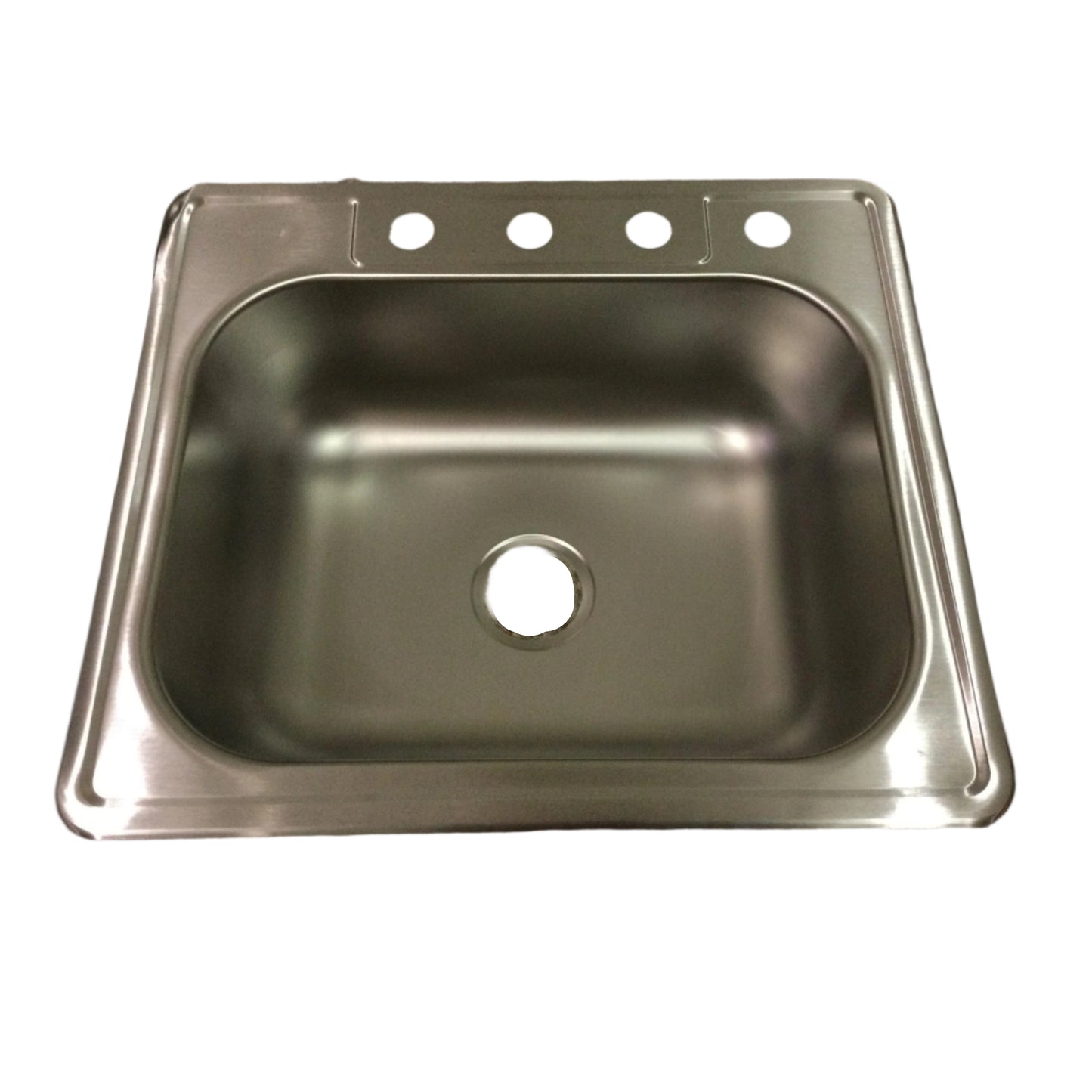 25” Single-Bowl Stainless-Steel Drop-In Sink
