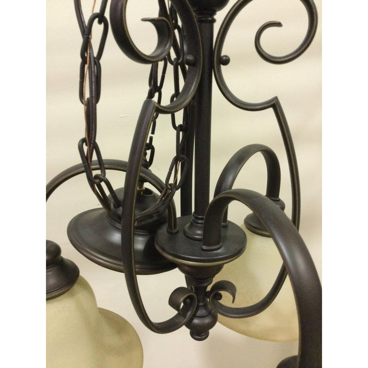 3-Light Antique Bronze Chandelier