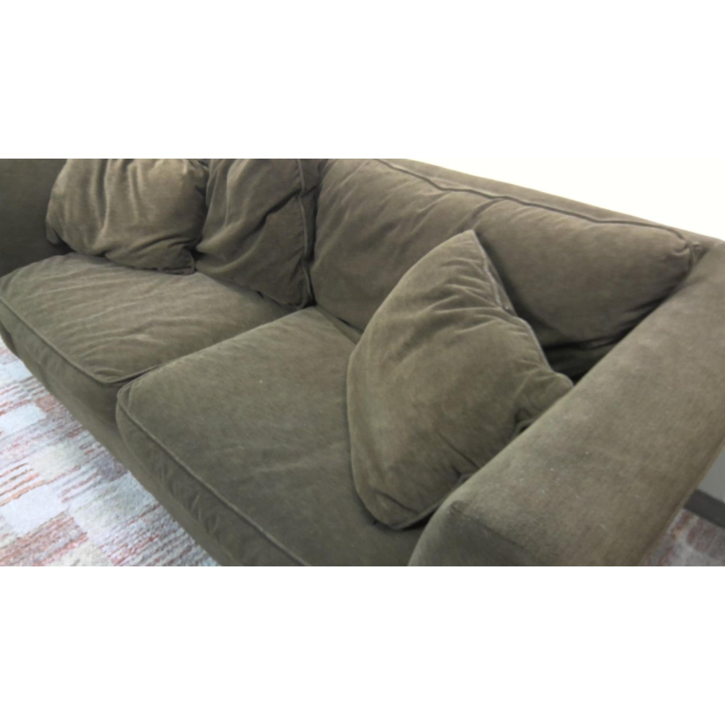92" Green Sofa