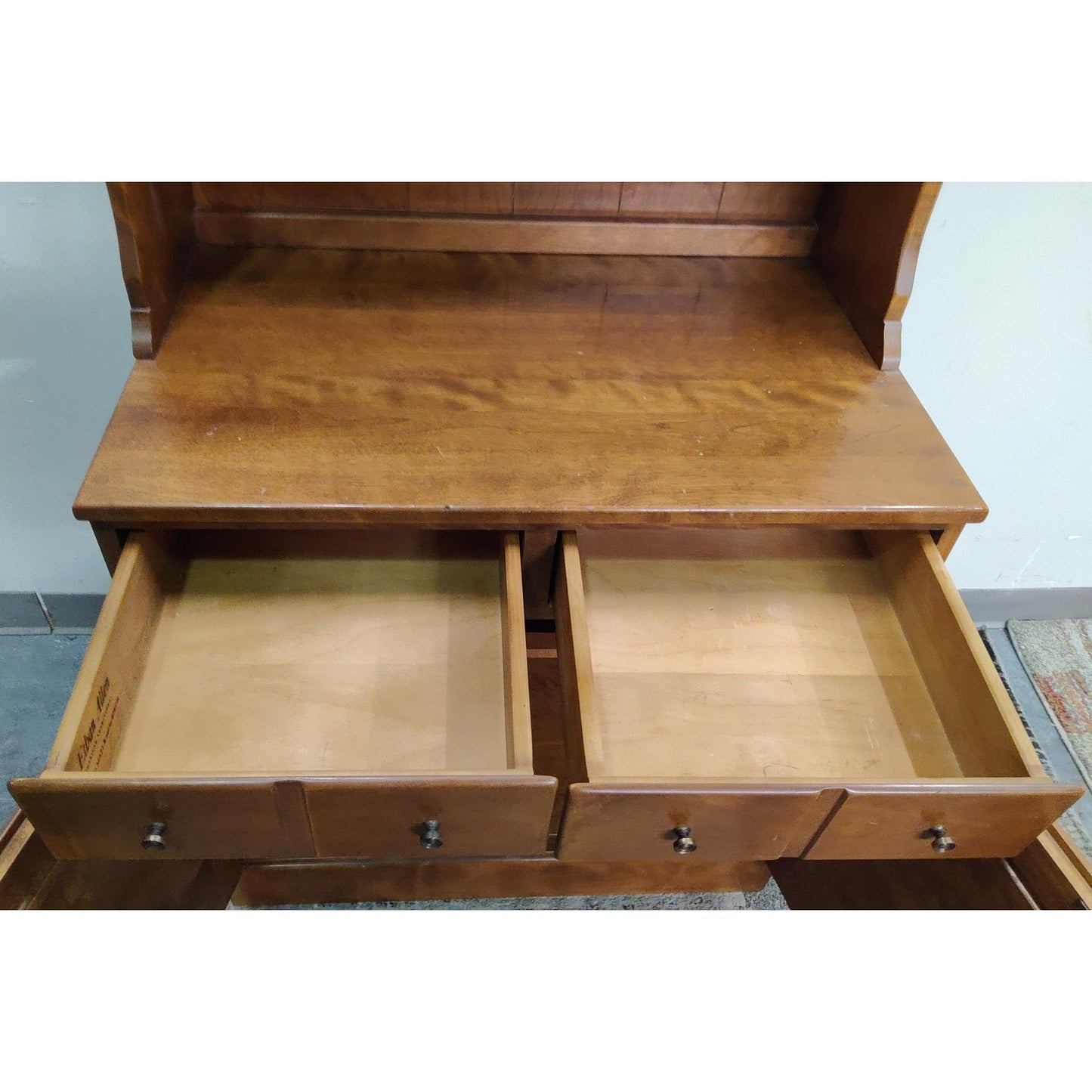 Ethan Allen Maple 2 Piece Bookcase Unit