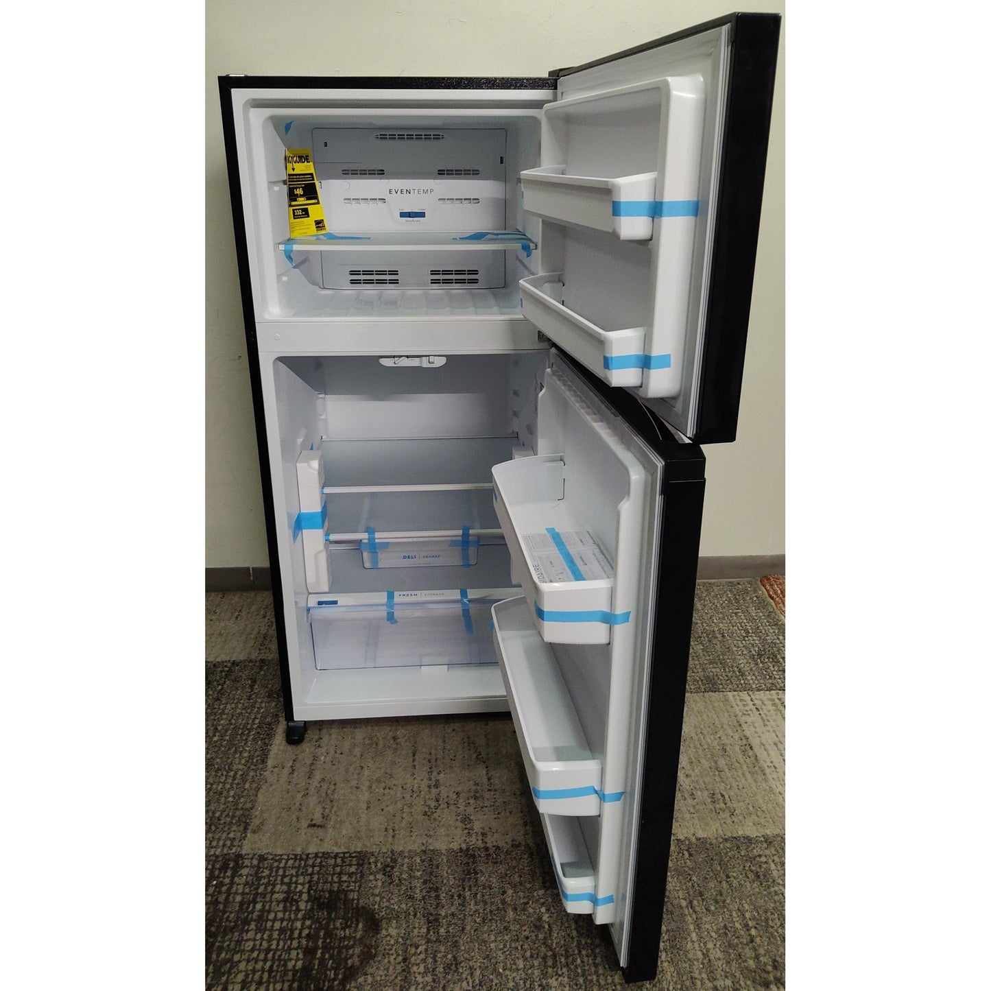 Black Frigidaire Top Freezer Regrigerator