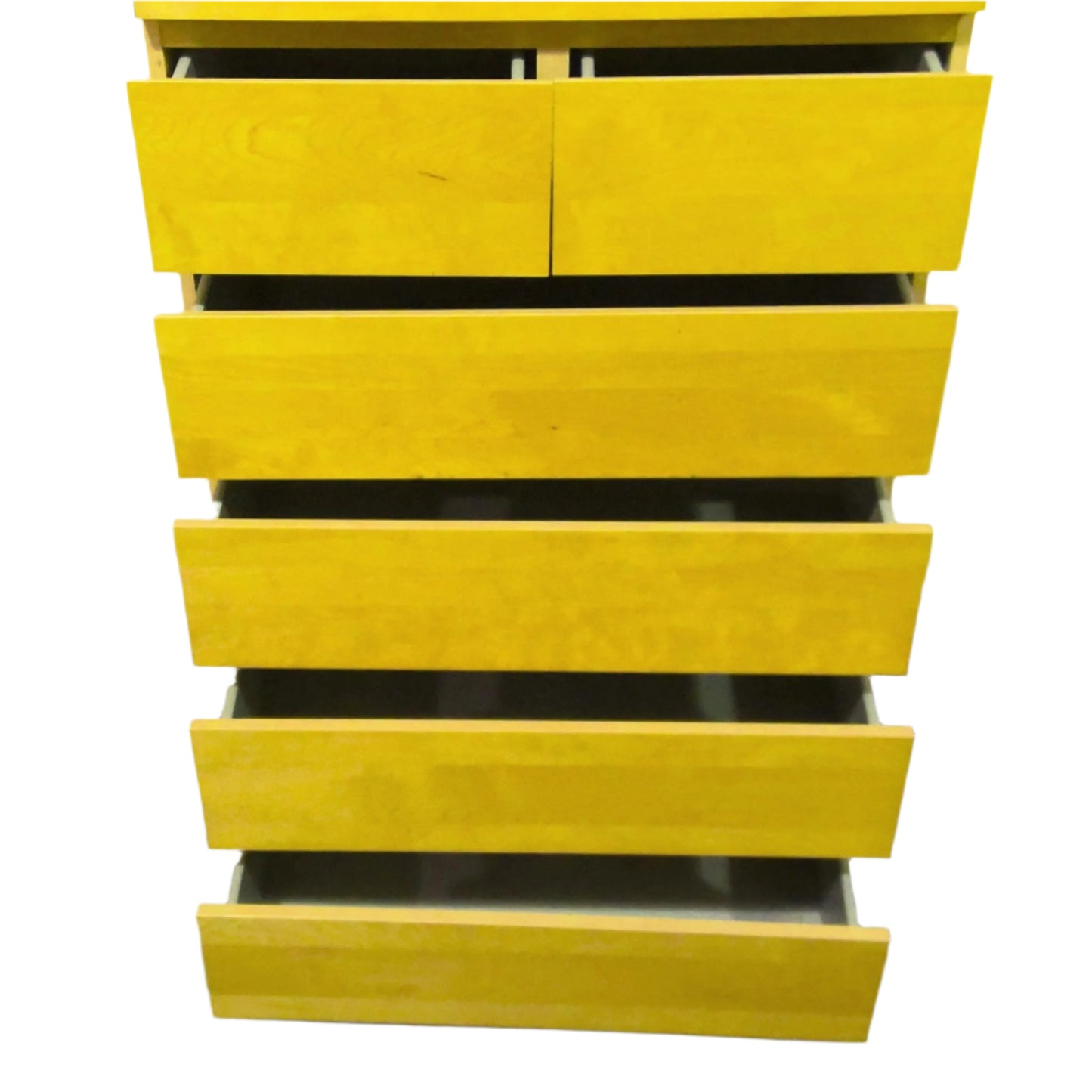 White Oak Veneered 6-Drawer Chest (Yellow Finish)