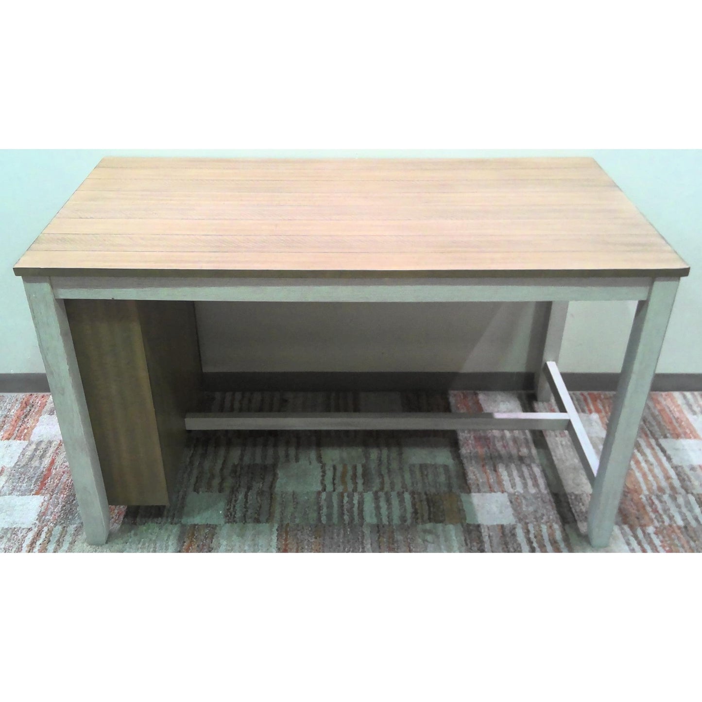 Counter Height Dining Table with Built-In Wine Rack