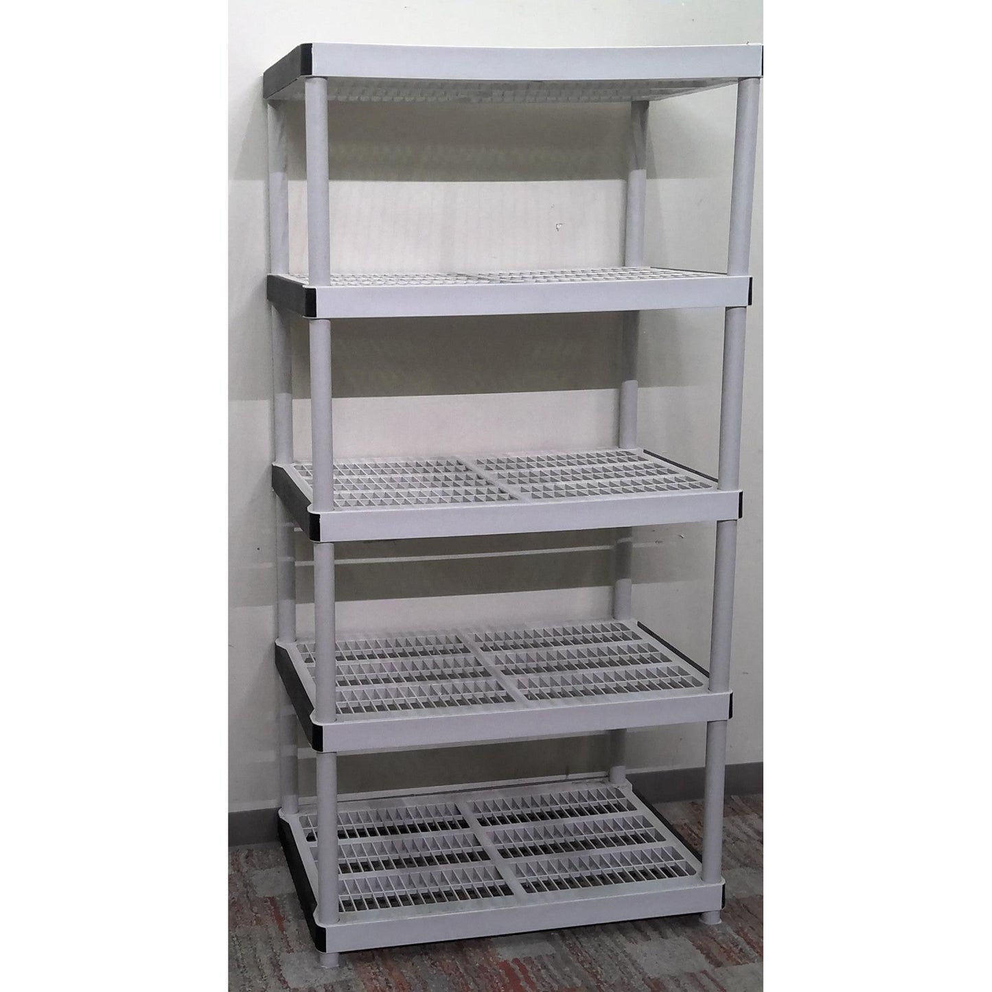 36" 5 Tier Multi-Purpose Plastic Garage Storage Shelving Unit