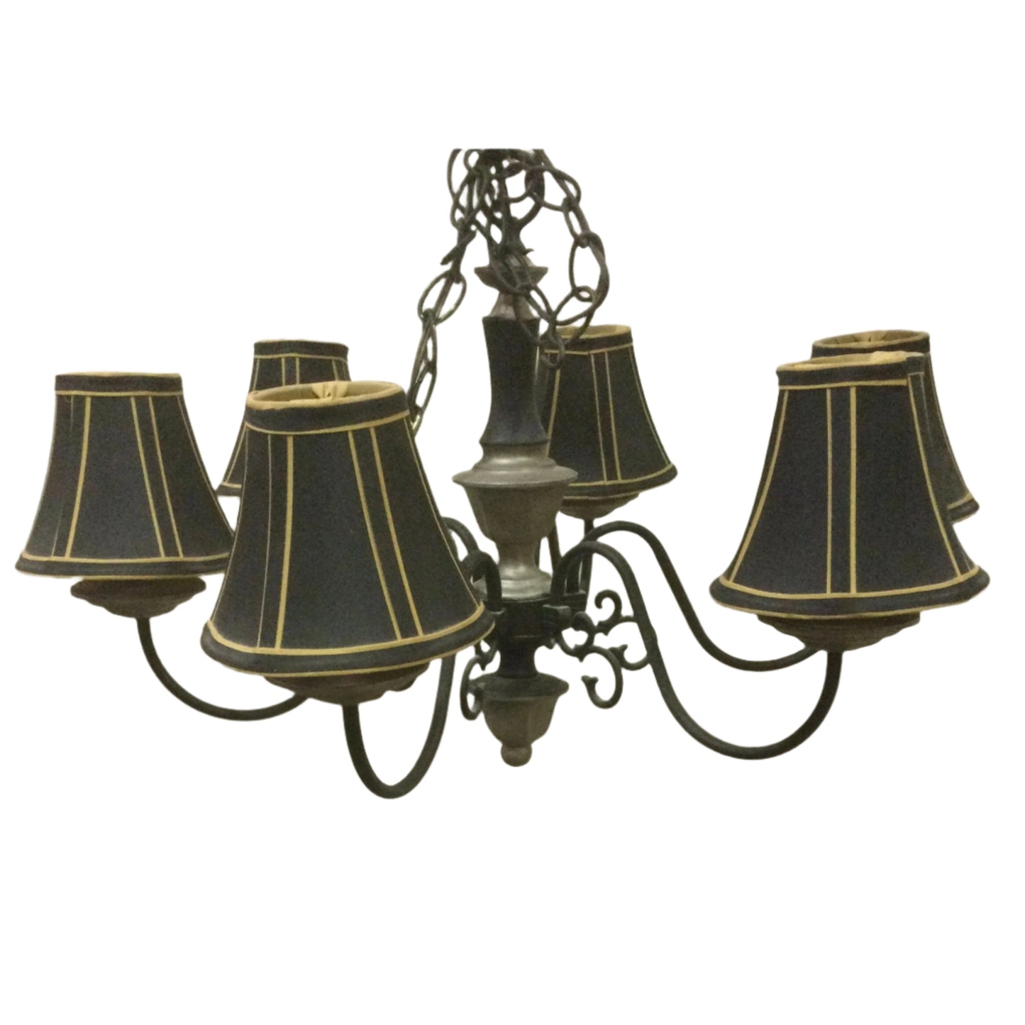 6-Light Chandelier with Fabric Shades