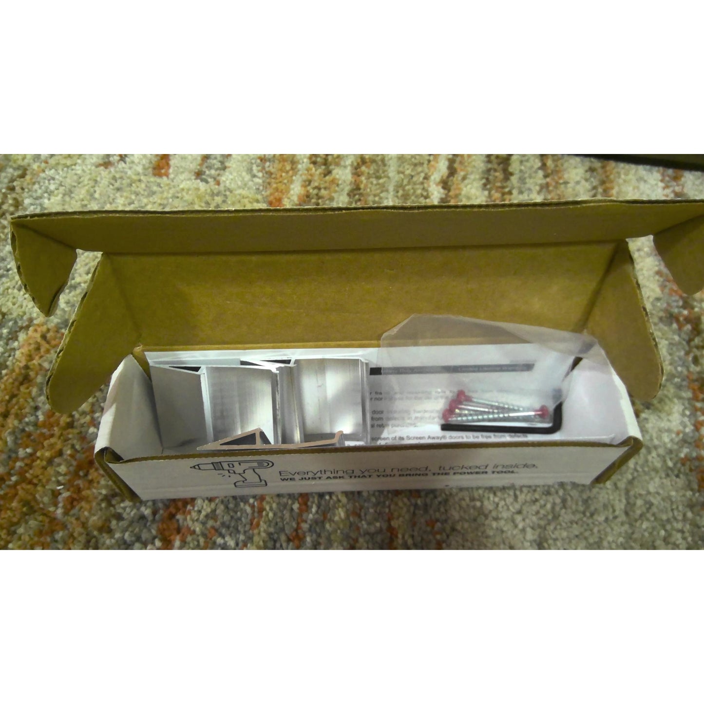 36" x 81" Aluminum Brown Left-Handed Full-Lite Storm Door