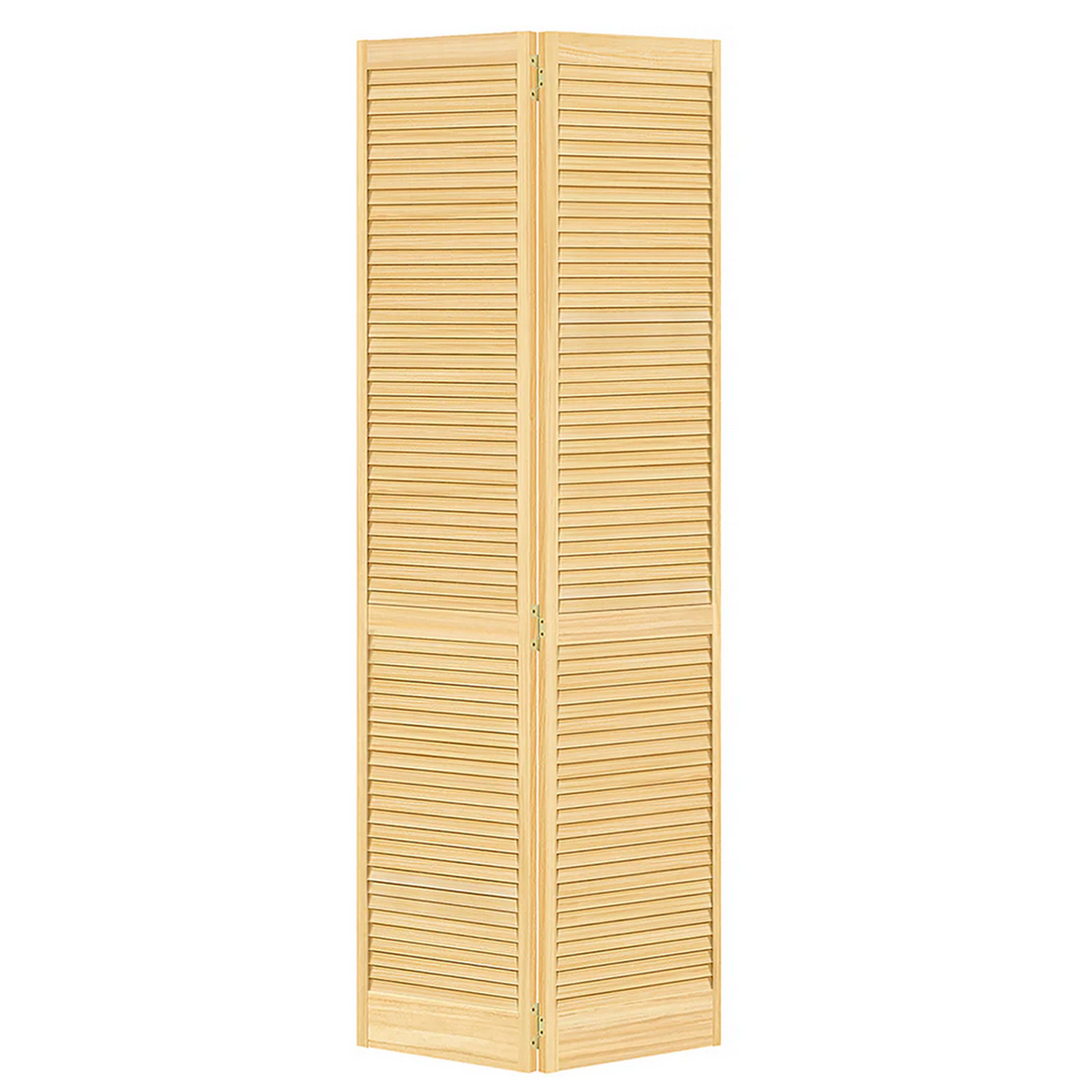 30" x 80" Louver Unfinished Wood Bi-fold Door