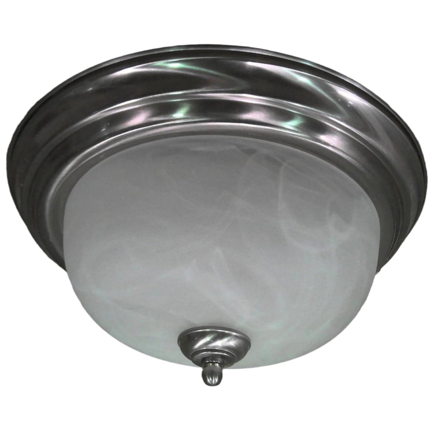 1-Light Satin Nickel Flush Mount