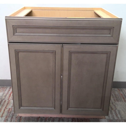30" Gray Sink Base Cabinet