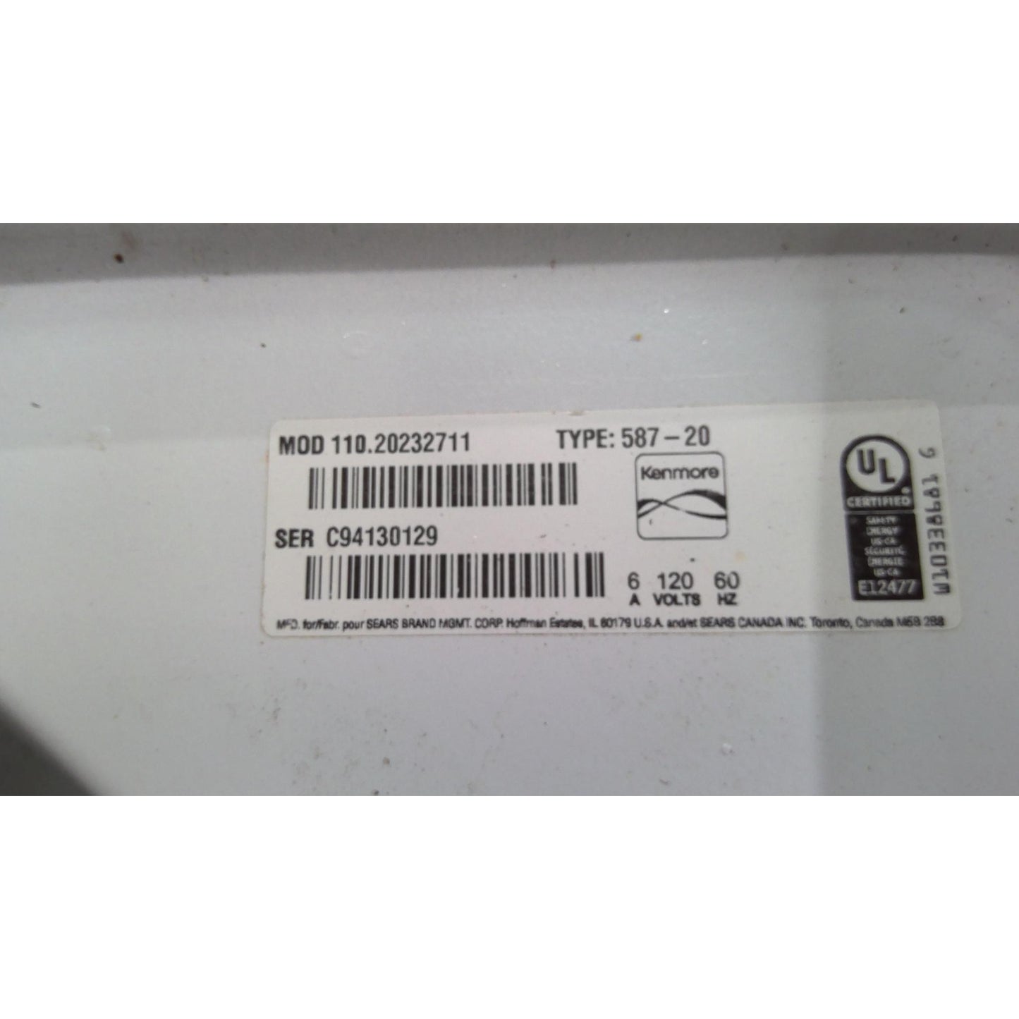 Kenmore Washer