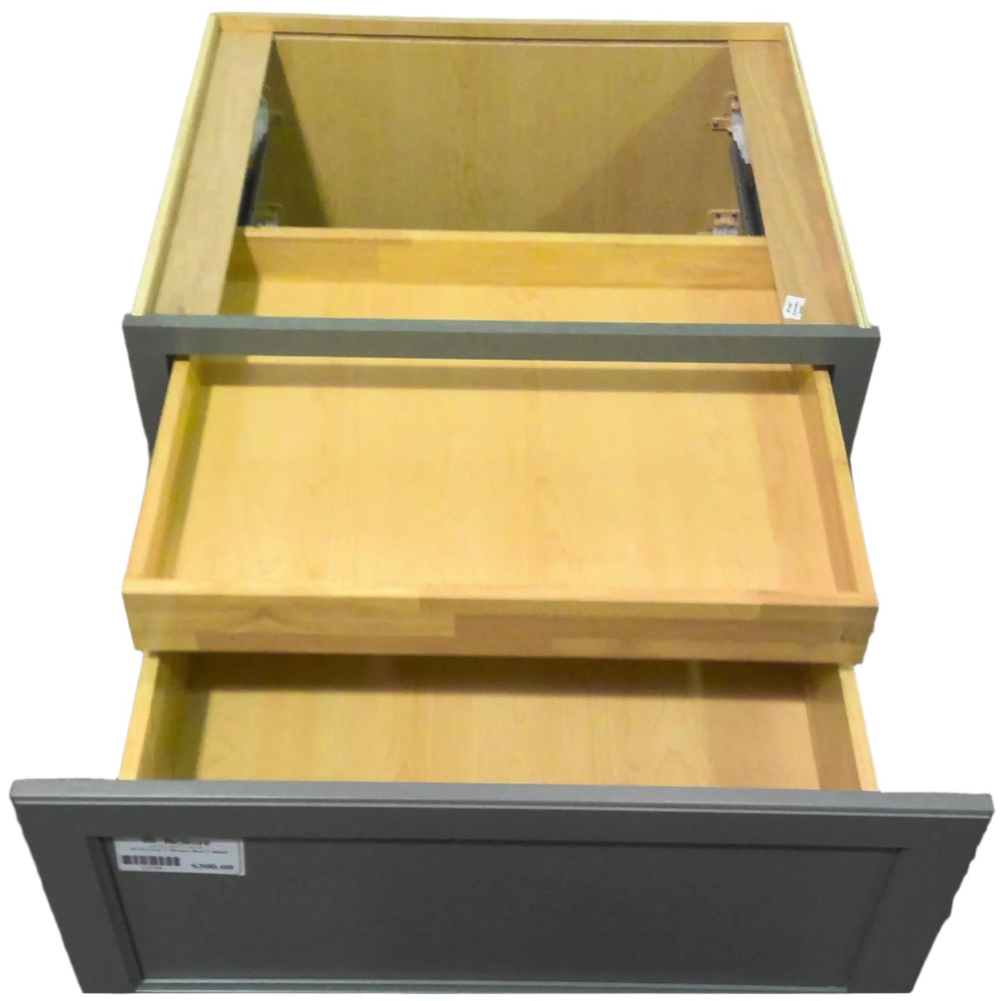 30" x 34.5" Slate 2-Drawer Base Cabinet with Pullout Tray