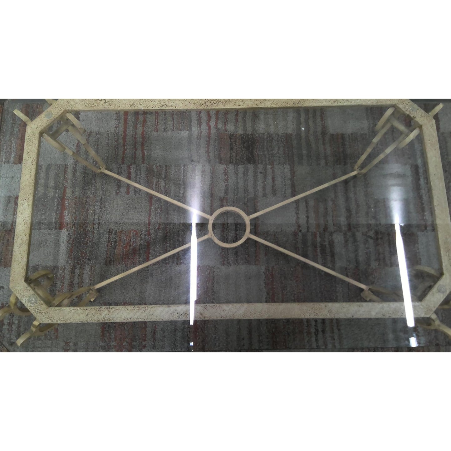 50" Glass Top Coffee Table