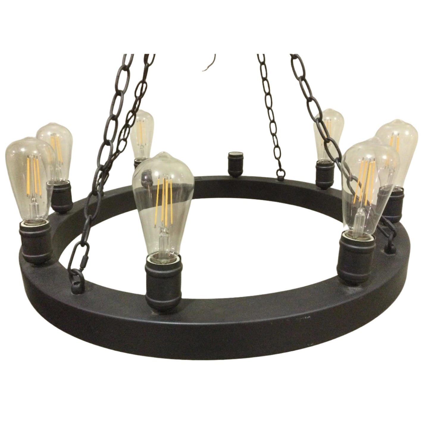 8-Light Wagon Wheel Chandelier