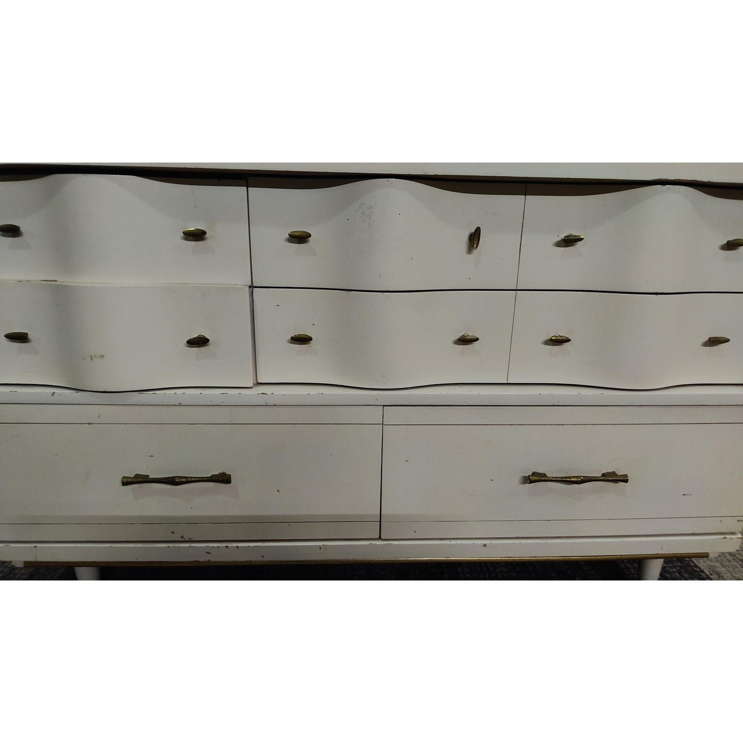 52" White Wood Dresser