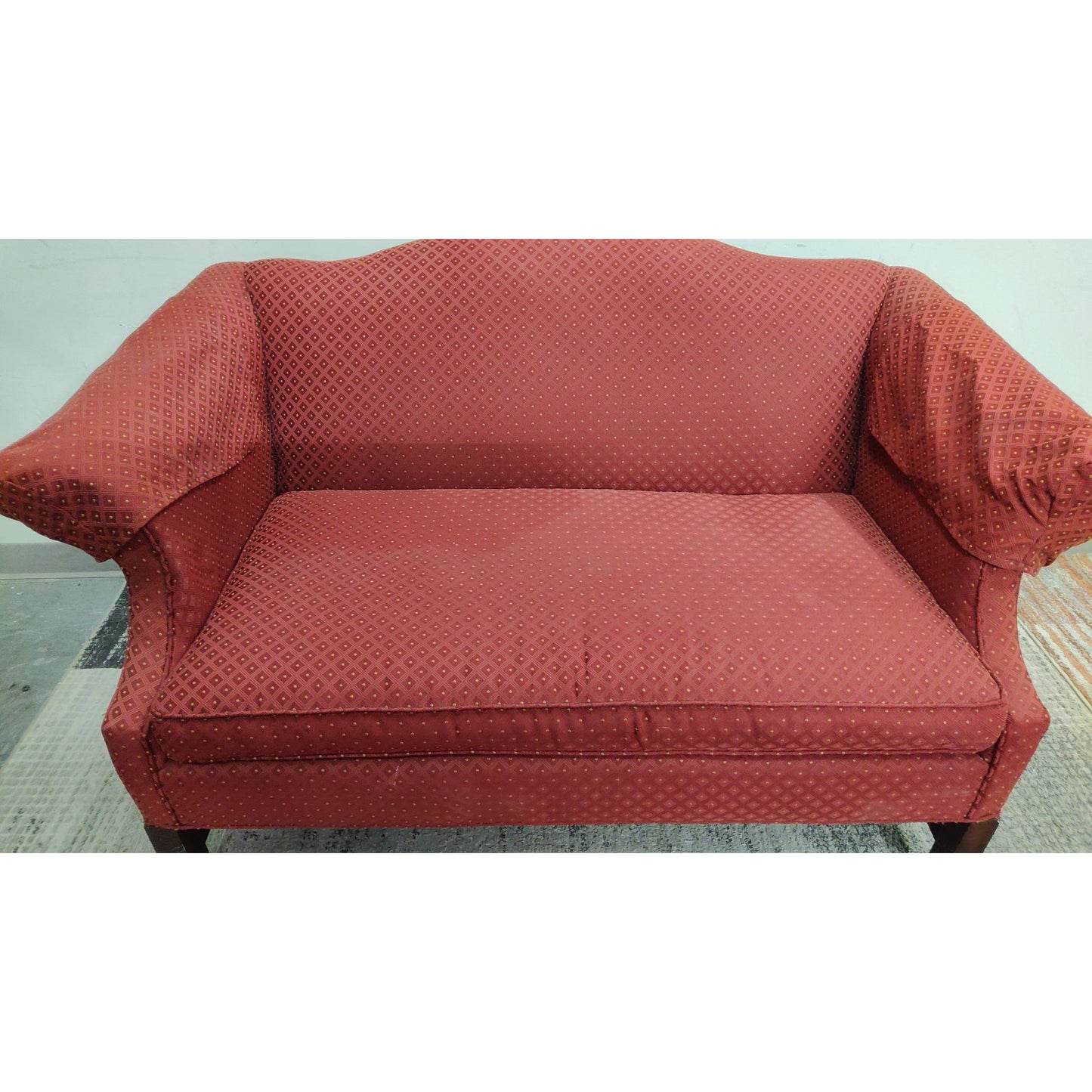 57" Red Loveseat