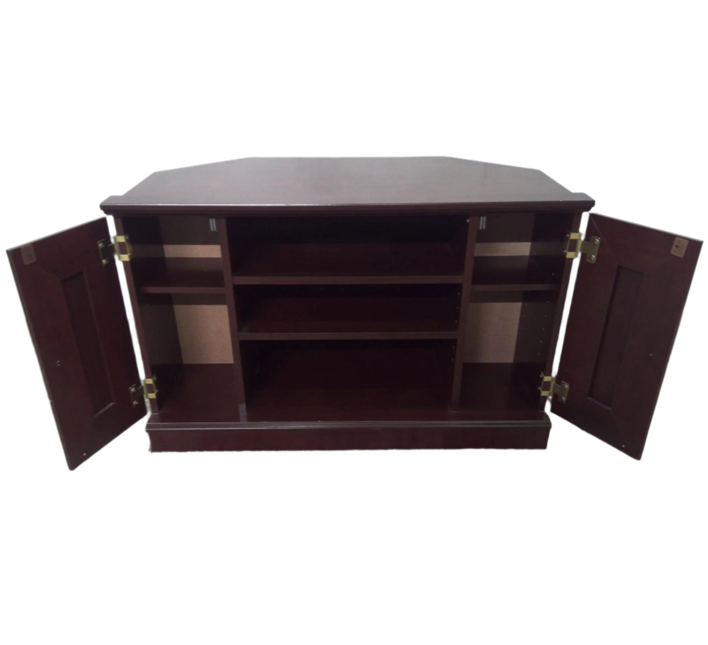 36" TV Stand, front with cabinet doors opened