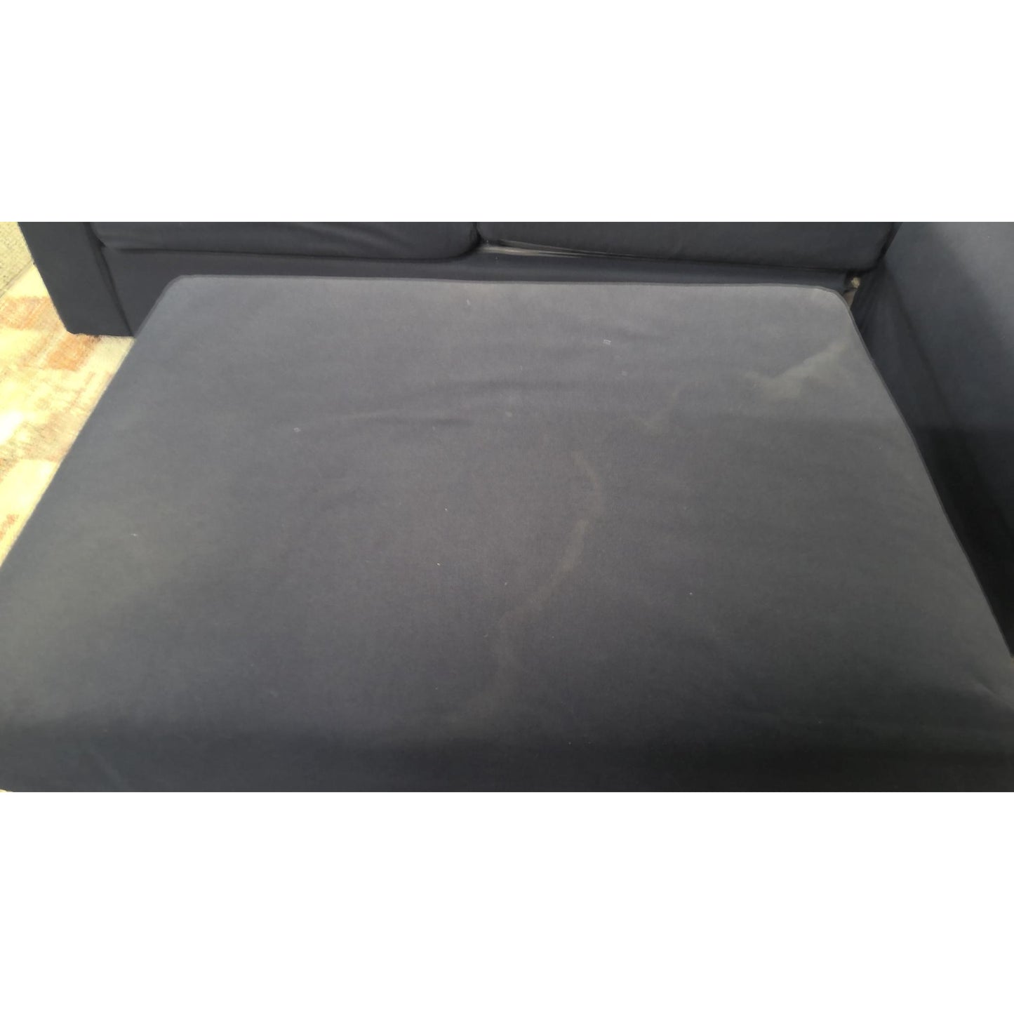 Blue Sectional Sofa with Ottoman