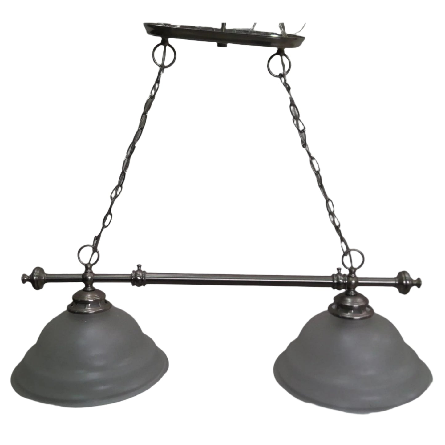 Brushed Nickel Island/Billiard Pendant Light, front