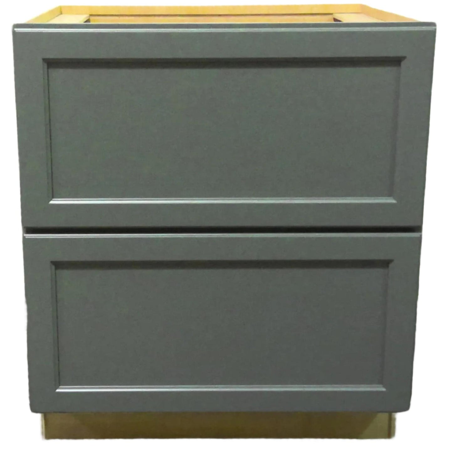 30" x 34.5" Slate 2-Drawer Base Cabinet with Pullout Tray