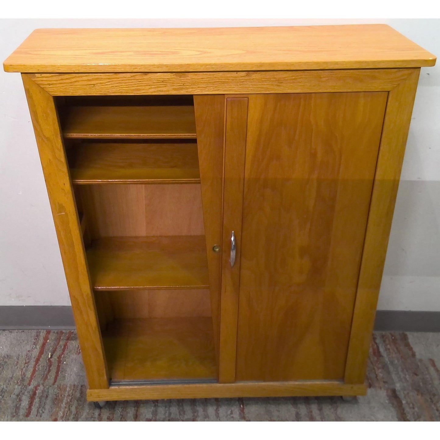 Rolling Wood Cabinet