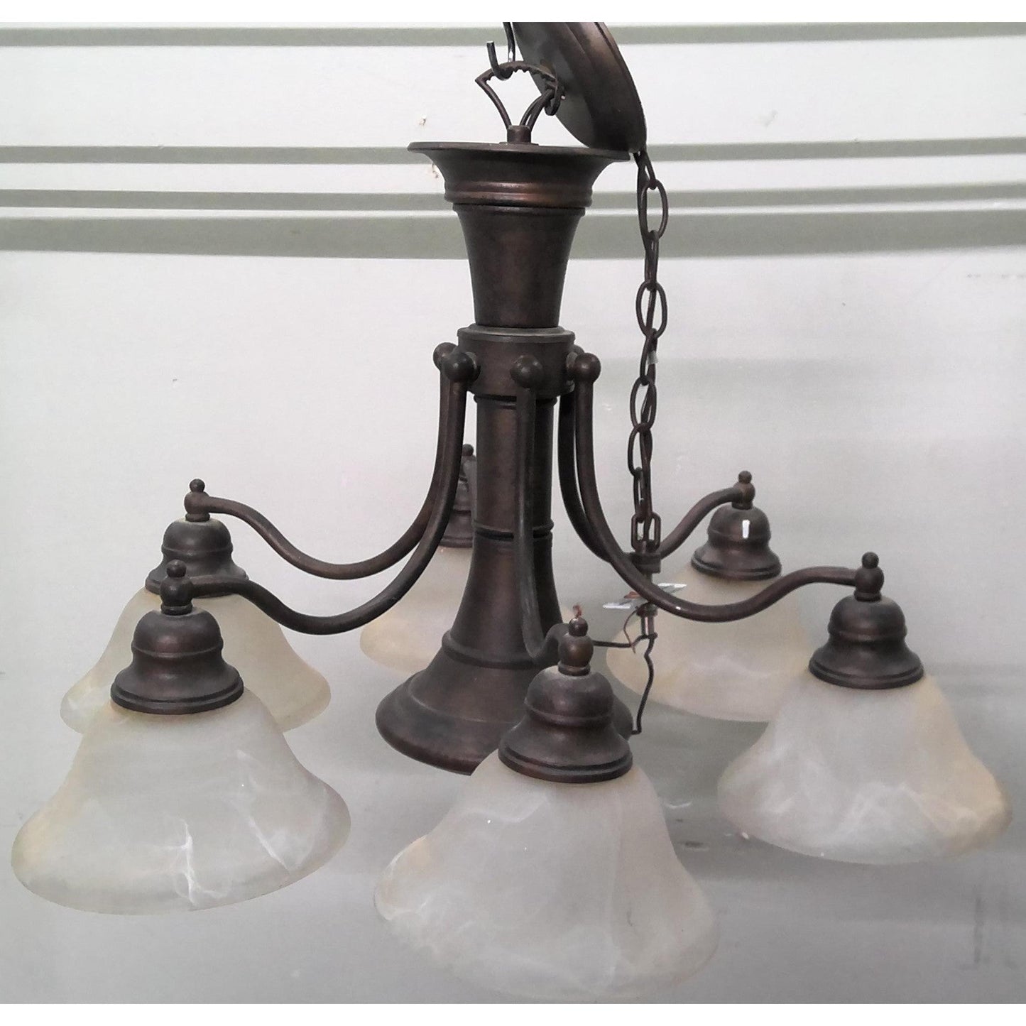 6-Light Bronze Chandelier