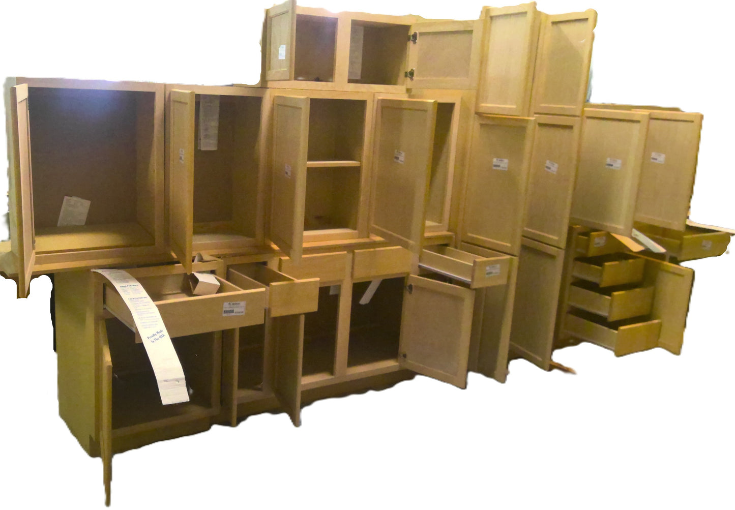 13-Piece Unfinished Red Oak Cabinet Set
