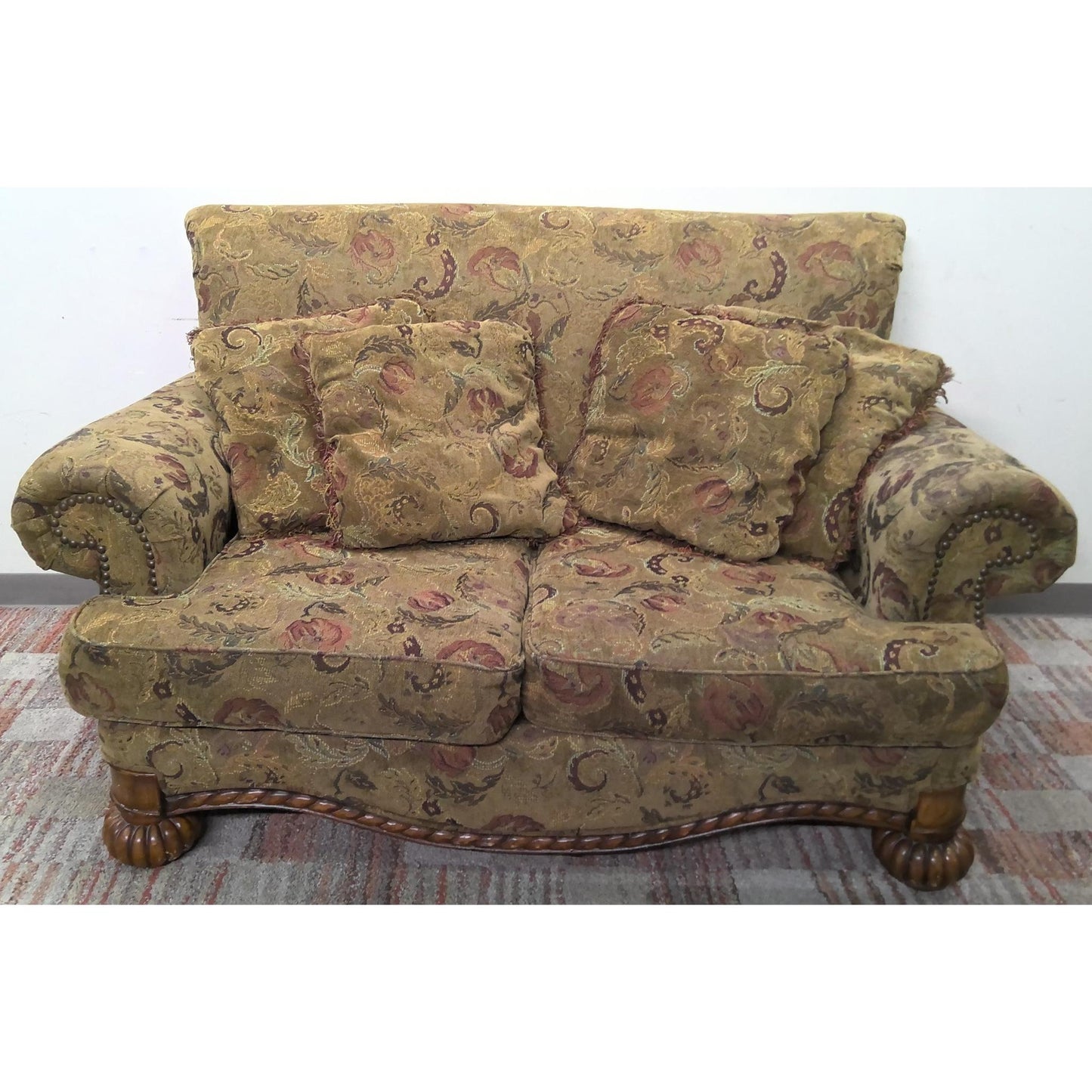 71" Green Flora Loveseat