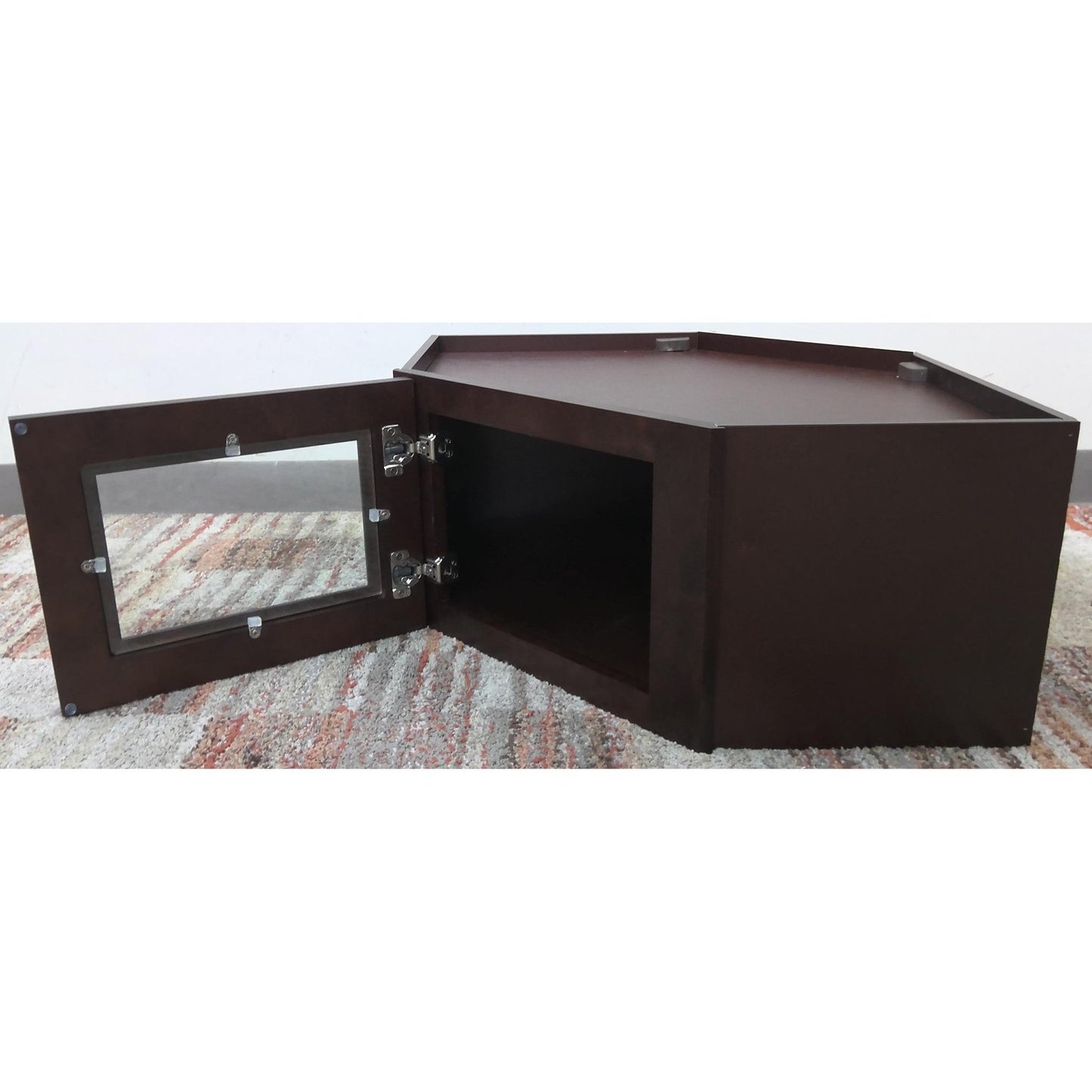 24" x 12" Glass Door Espresso Upper Cabinet
