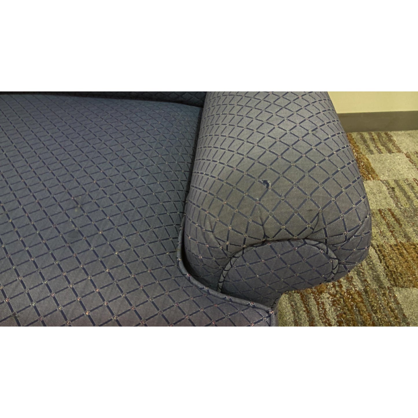 Blue Swivel Arm Chair