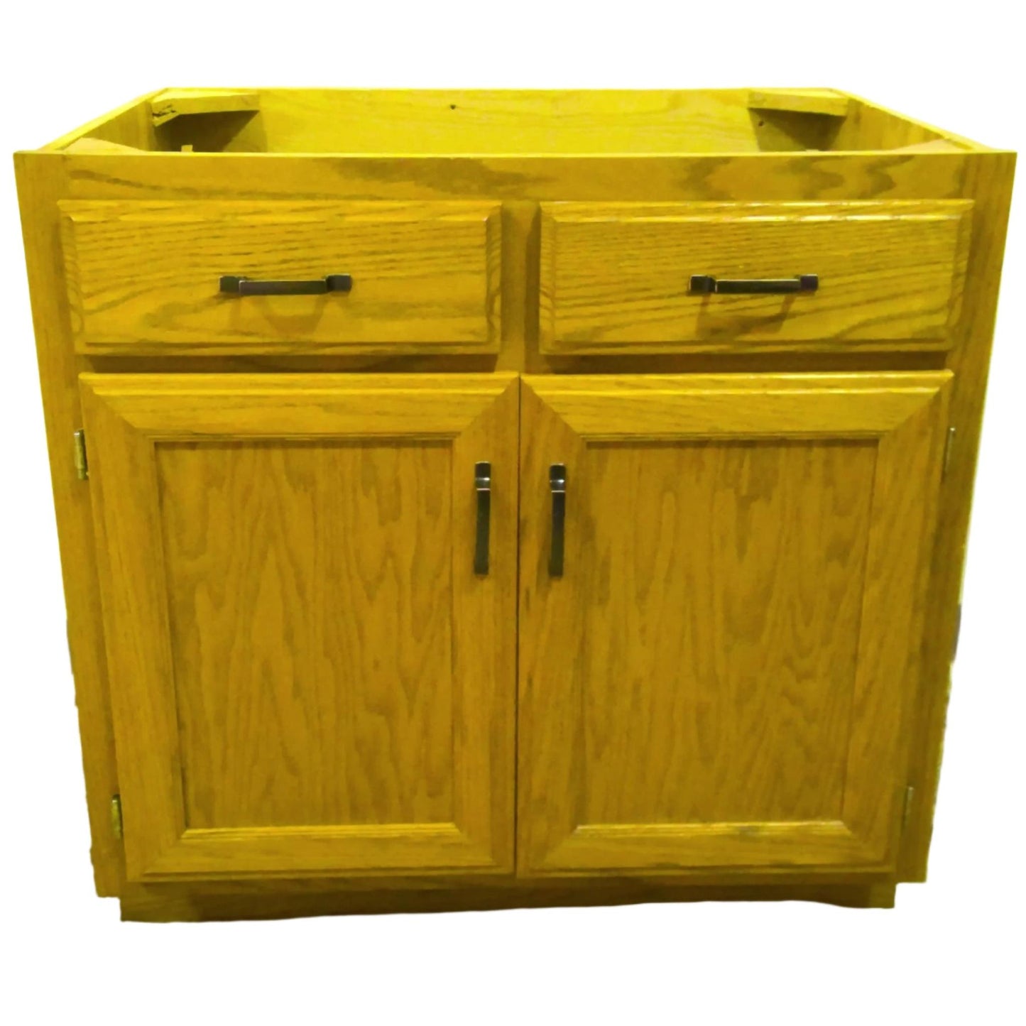 36" 2-Drawer Oak Base Cabinet