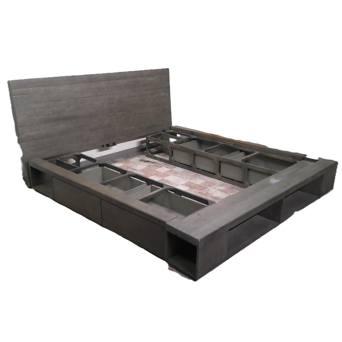 King Bed Frame with Drawers