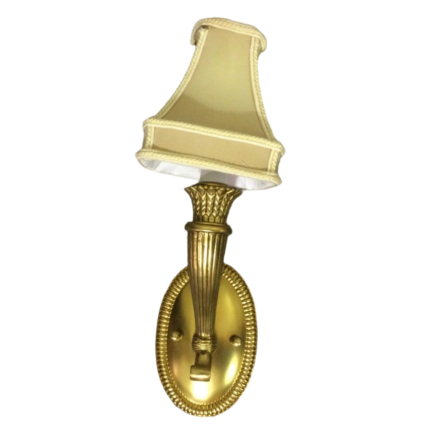 Brass-Finished Sconce with Shade