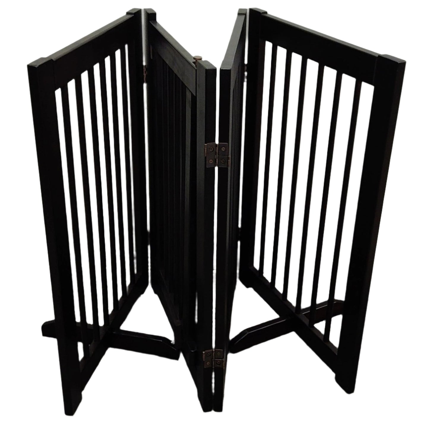 Freestanding Wooden Pet Gate, collapsed