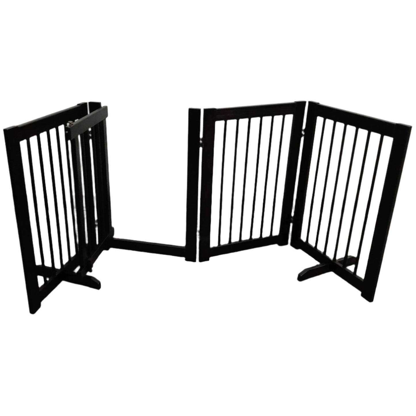 Freestanding Wooden Pet Gate, front with door open