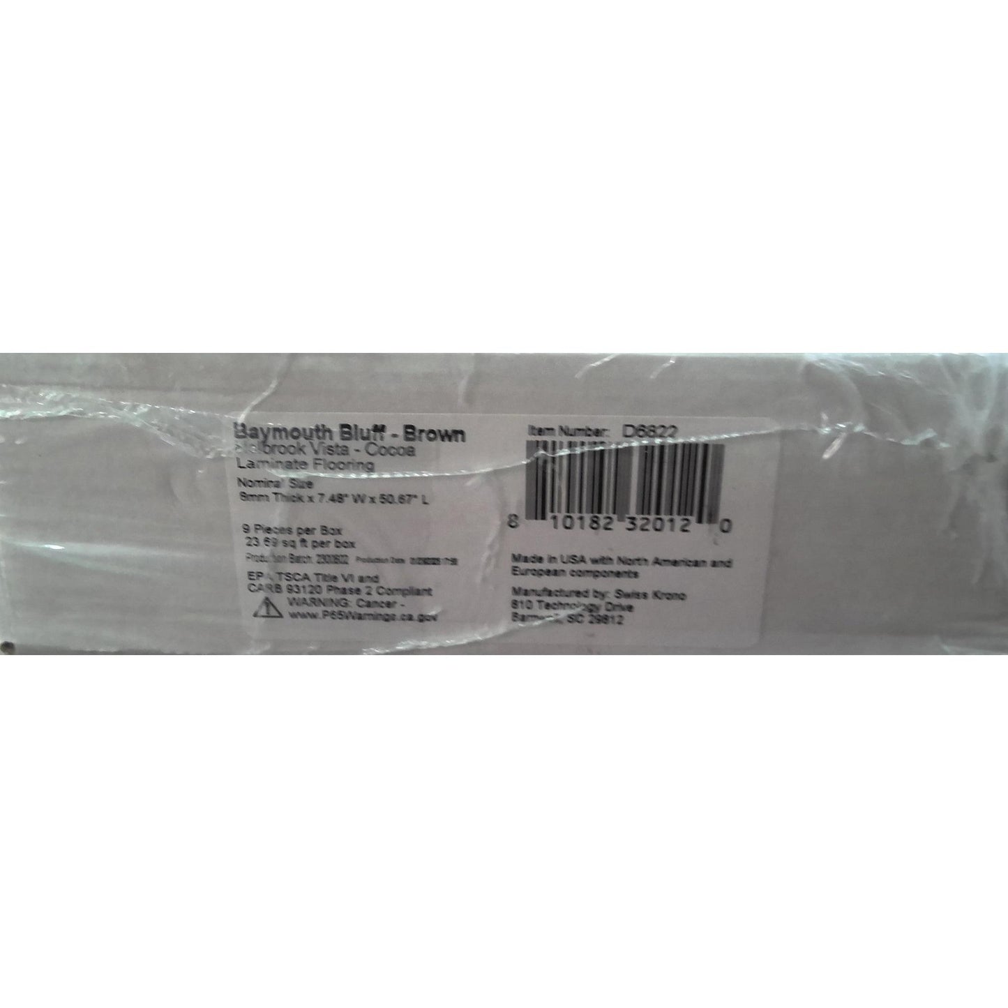 142 Square Feet of Brown Laminate Flooring (6 Boxes)