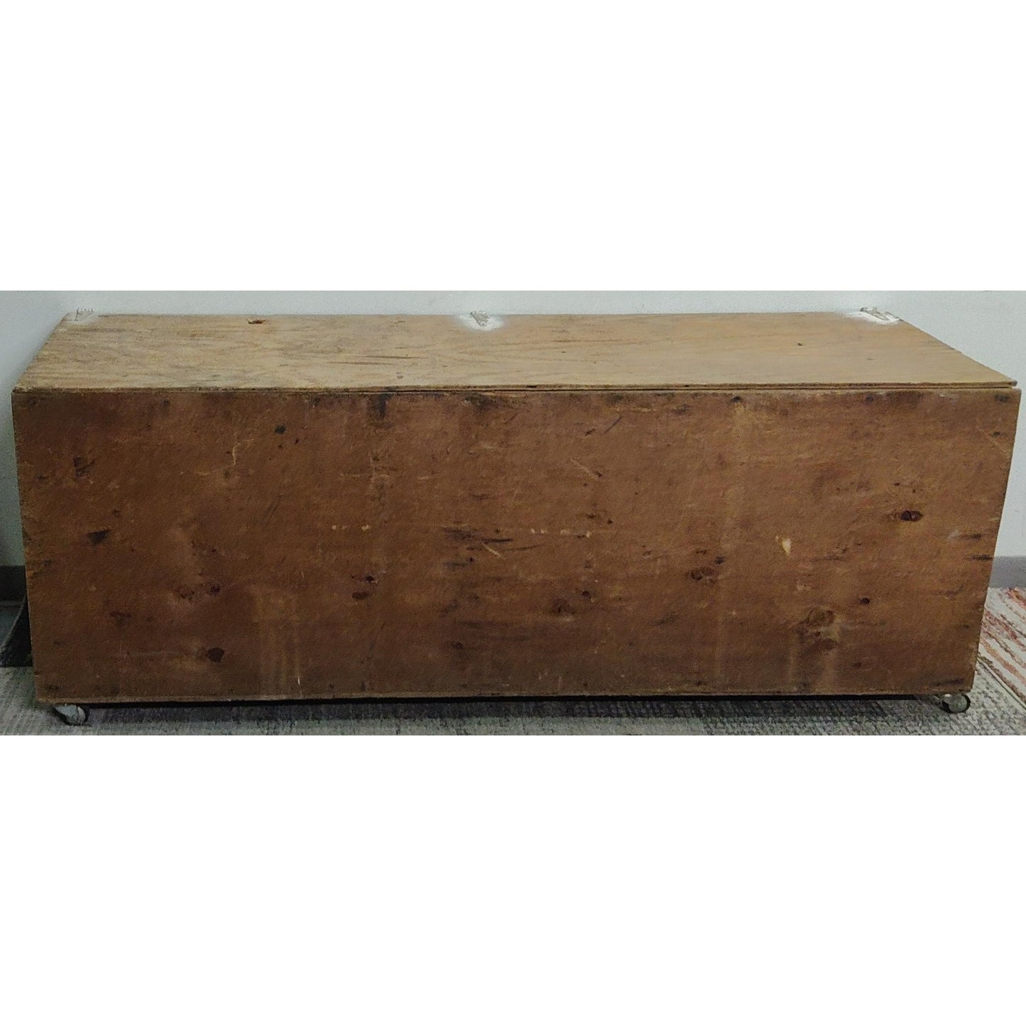 71" Rolling Wood Storage Bin