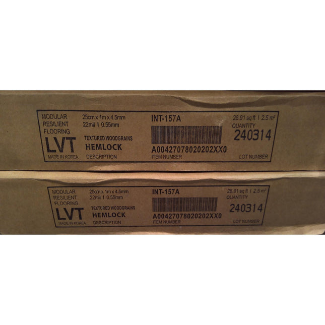131 Square Feet of Hemlock Vinyl Flooring (5 Boxes)