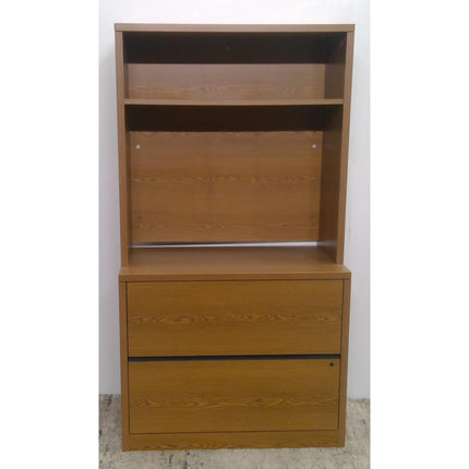 2-Drawer Wood File Cabinet with Hutch (Added 07/28/2026)