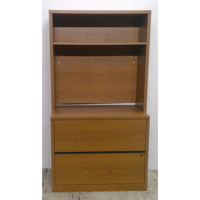 2-Drawer Wood File Cabinet with Hutch (Added 07/28/2026)