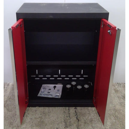 24" Red and Black Steel Base Cabinet (Added 08/12/2026)
