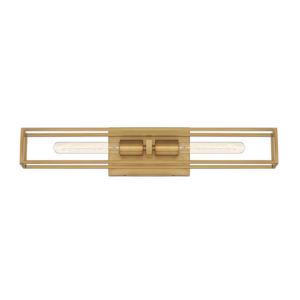 24-in 2 Light Brass Transitional Bathroom Vanity Light