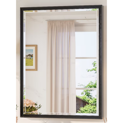 24x32 inch Beveled Rectangle Black Framed Bathroom Vanity Mirror (Added 07/25/2026)