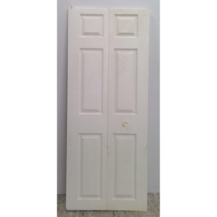 29.5" x 73" White Hollow Core Bifold Closet Door