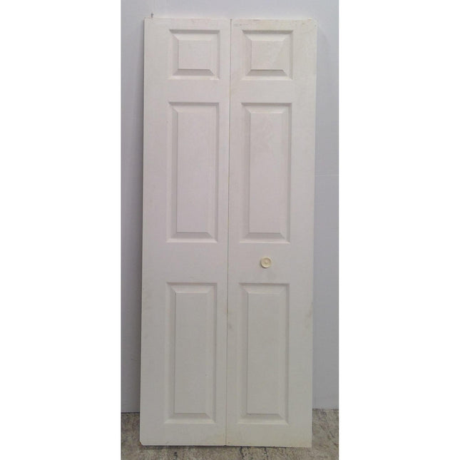 29.5" x 73" White Hollow Core Bifold Closet Door