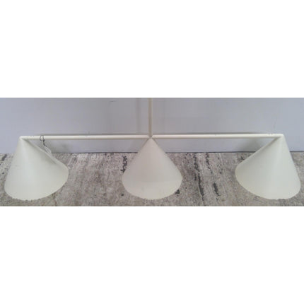 3-Light White Metal Pendant Light