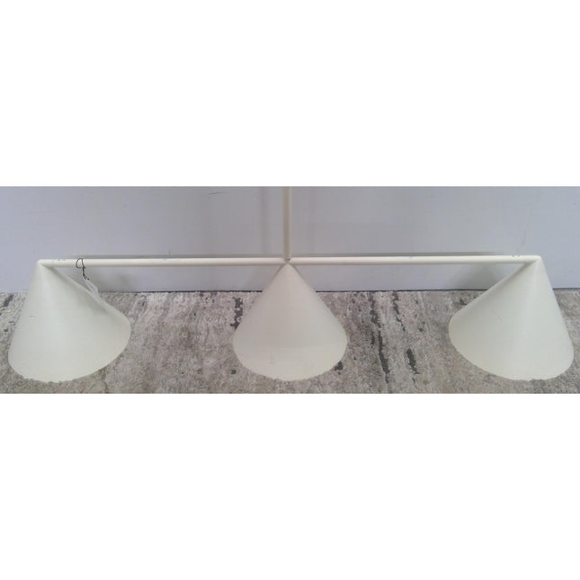 3-Light White Metal Pendant Light